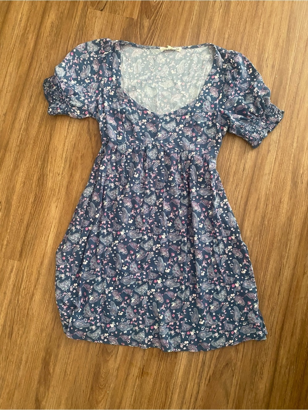 Rewind Navy Blue Floral Mini Dress